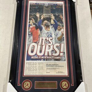 Braves 2021 World Series champions Atlanta Journal Constitution Newspaper Framed